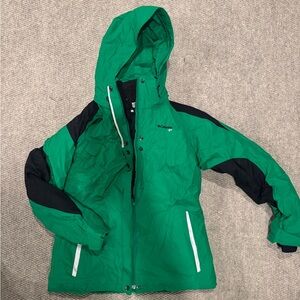 Columbia Green and Black ski coat